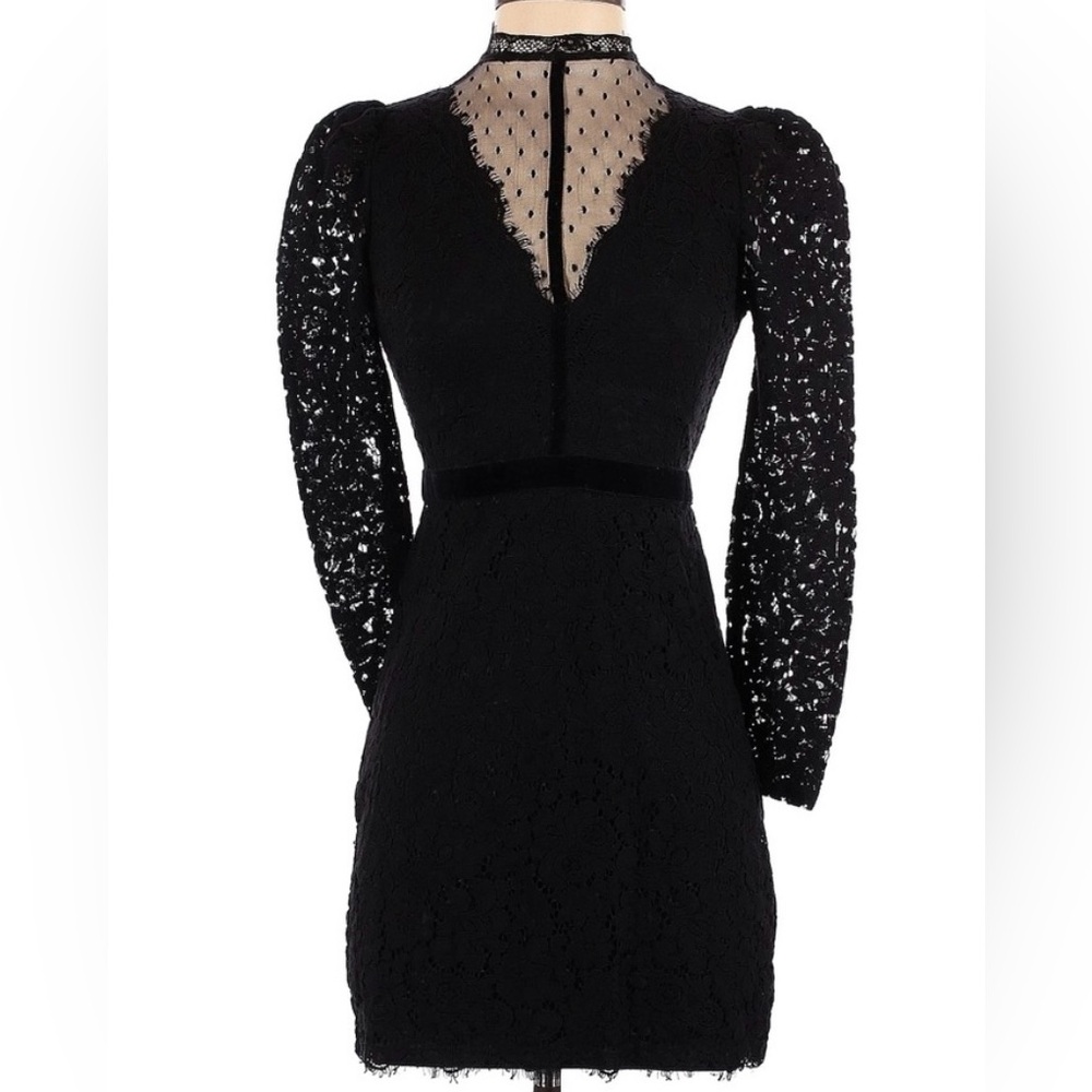 Express lace mini dress long sleeve size 6 whimsigoth Wednesday Addams inspo